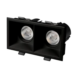 Фото #1 товара Светильник MS-FLOW-BUILT-S157x85-2x12W Warm3000 (BK, 55 deg, 230V) (Arlight, IP20 Металл, 5 лет)