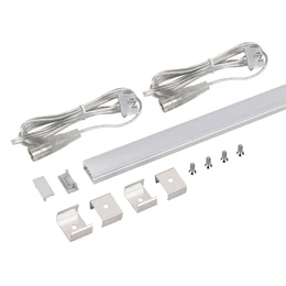 Фото #1 товара Набор для светодиодной подсветки ARL-KIT-SLIM-FC 24V Warm3000 (14,4 W/m, IP20, 2m) (Arlight, Алюминий+пластик)
