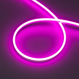 Фото #1 товара Светодиодная лента герметичная HALO-SIDE-A168-6x13mm 24V Pink (10 W/m, IP67, 2835, 5m) (Arlight, Силикон)