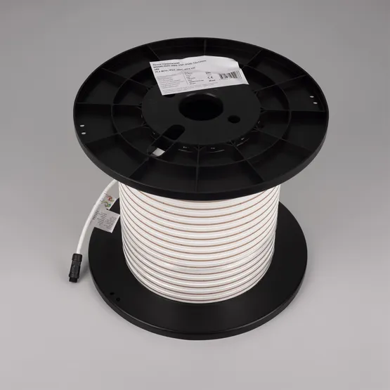 Фото #3 товара Светодиодная лента герметичная MOONLIGHT-PRO-TOP-X320-13x12mm 48V White6000 (9.6 W/m, IP67, 30m, wire x2) (Arlight, Вывод боковой, 7 лет)