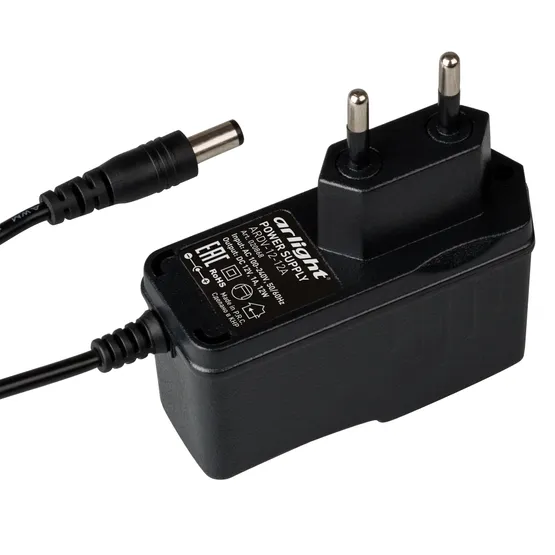 Фото товара Блок питания ARDV-12-12A (12V, 1A, 12W) (Arlight, Адаптер, 2 года)