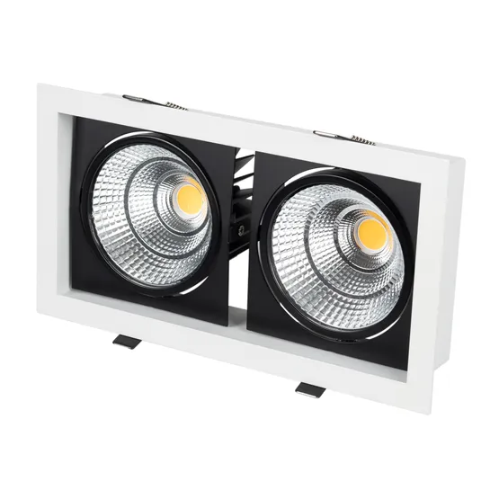 Фото #1 товара Светильник CL-KARDAN-S283x152-2x25W Warm3000 (WH-BK, 30 deg) (Arlight, IP20 Металл, 3 года)