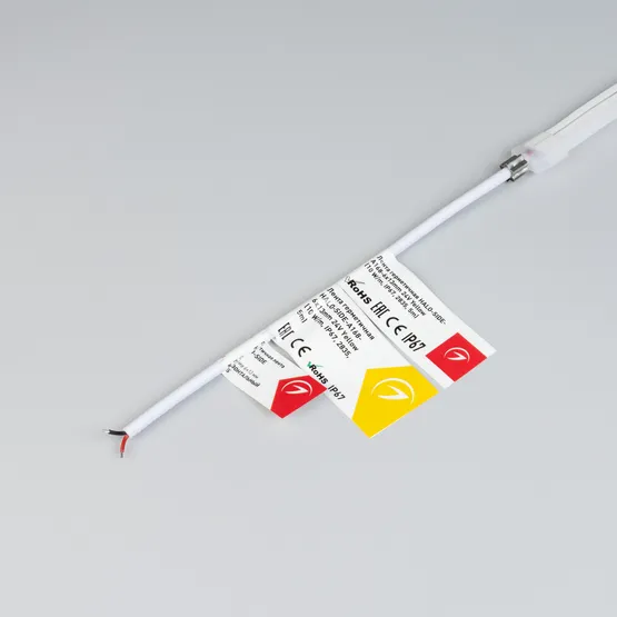 Фото #2 товара Светодиодная лента герметичная HALO-SIDE-A168-6x13mm 24V Yellow (10 W/m, IP67, 2835, 5m) (Arlight, Силикон)