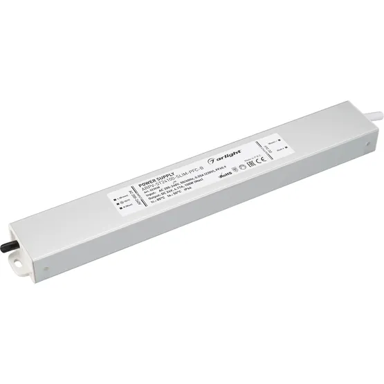 Фото товара Блок питания ARPV-ST24100-SLIM-PFC-B (24V, 4.2A, 100W) (Arlight, IP67 Металл, 3 года)