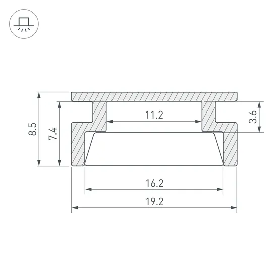 Фото #3 товара Профиль HR-3000 ANOD (Arlight, Алюминий)