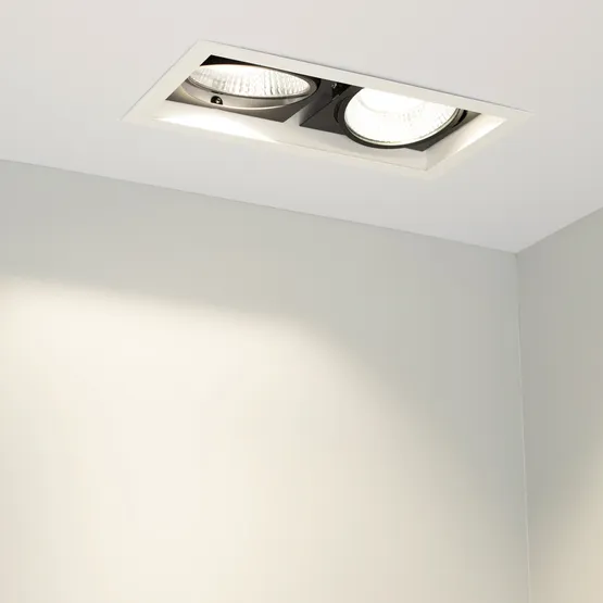 Фото #4 товара Светильник CL-KARDAN-S283x152-2x25W Warm3000 (WH-BK, 30 deg) (Arlight, IP20 Металл, 3 года)