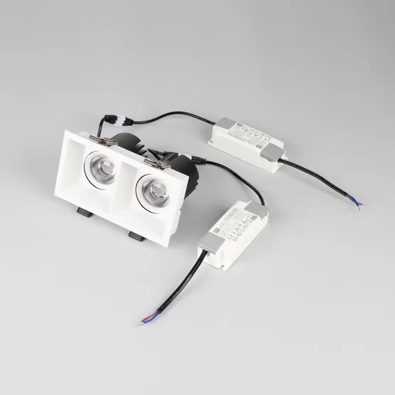 Фото #6 товара Светильник MS-FLOW-BUILT-S157x85-2x6W Warm3000 (WH, 15 deg, 230V) (Arlight, IP20 Металл, 5 лет)
