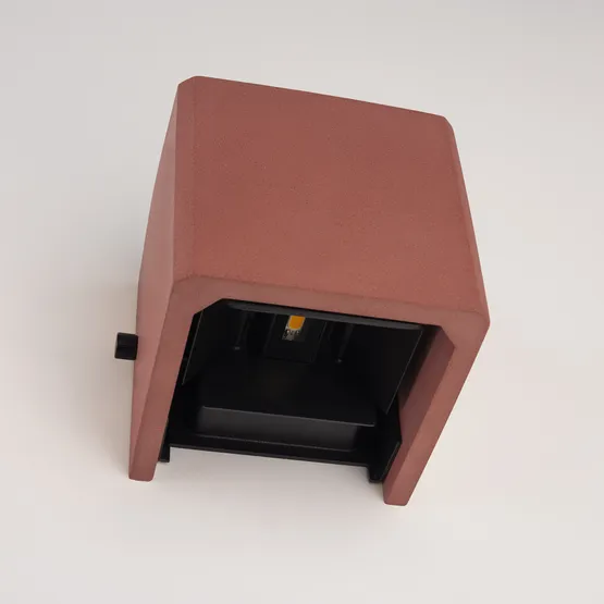 Фото #5 товара Светильник LGD-PERAN-WALL-S120x120-6W Warm3000 (Beige red, 0-80 deg, 230V) (Arlight, IP65 Бетон, 3 года)