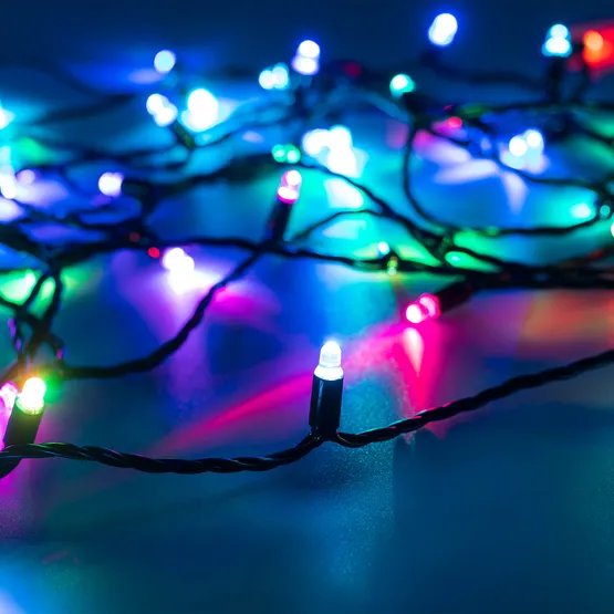 Фото #1 товара Светодиодная гирлянда ARD-STRING-CLASSIC-9000-BLACK-60LED-LIVE RGB-SPI (12V, 40W) (Ardecoled, IP65)