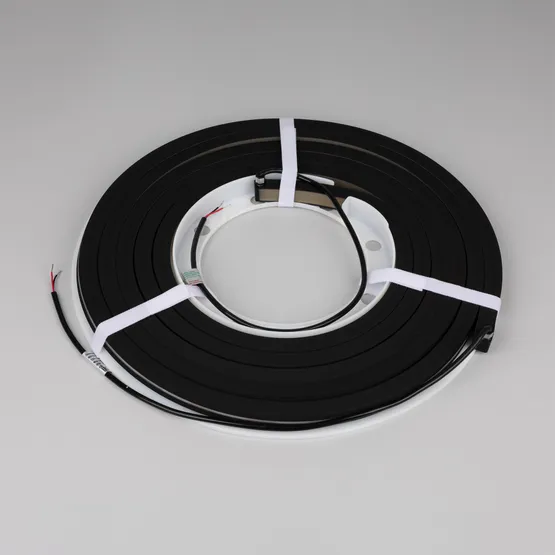 Фото #3 товара Светодиодная лента герметичная NOVA-TOP-BLACK-A120-16x15mm 24V Warm3500 (10 W/m, IP67, 2835, 5m, wire x2) (Arlight, Вывод боковой, 5 лет)