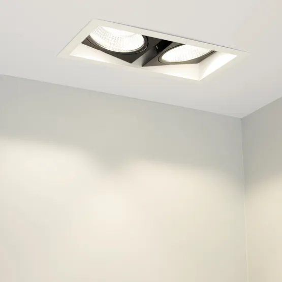 Фото #8 товара Светильник CL-KARDAN-S283x152-2x25W Warm3000 (WH-BK, 30 deg) (Arlight, IP20 Металл, 3 года)