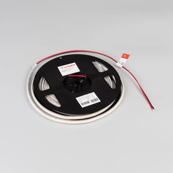 Фото #3 товара Светодиодная лента SOB-M288-10mm 24V Warm3500 (10 W/m, IP20, 5m) (Arlight, резка 1 светодиод)