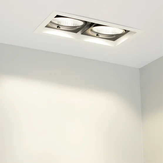 Фото #5 товара Светильник CL-KARDAN-S283x152-2x25W Warm3000 (WH-BK, 30 deg) (Arlight, IP20 Металл, 3 года)