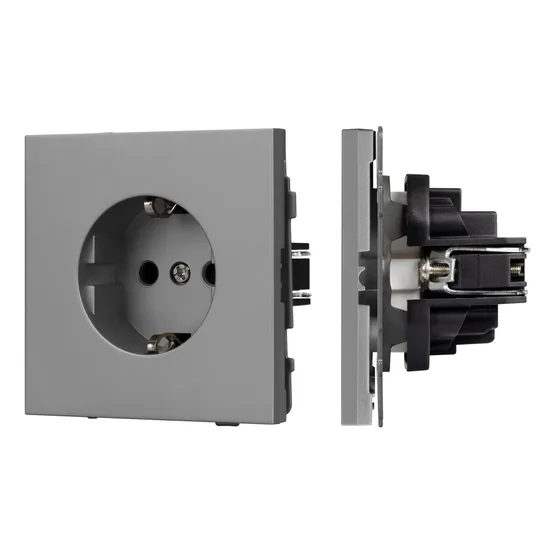 Фото #1 товара Механизм электрической розетки SCT-TENDO-MEU1-PL-GR (230V, 16A) (Arlight, -)