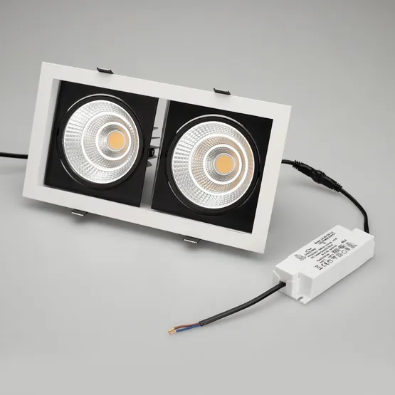 Фото #6 товара Светильник CL-KARDAN-S283x152-2x25W Warm3000 (WH-BK, 30 deg) (Arlight, IP20 Металл, 3 года)
