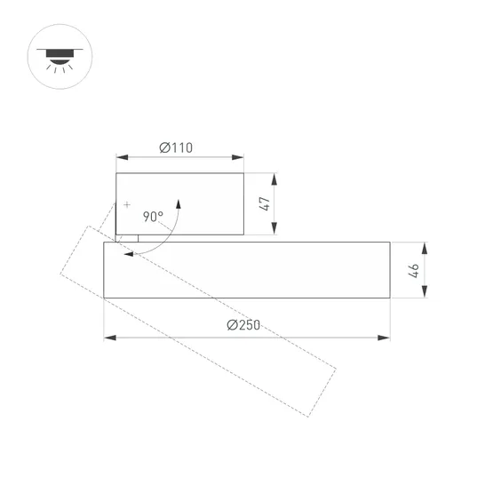 Фото #7 товара Светильник SP-RONDO-FLAP-R250-30W Warm3000 (WH, 110 deg) (Arlight, IP40 Металл, 3 года)