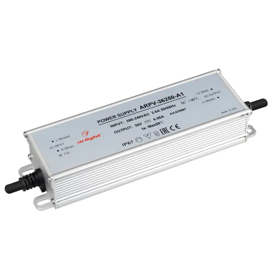 Фото #1 товара Блок питания ARPV-36250-A1 (36V, 6.95A, 250W) (Arlight, IP67 Металл, 3 года)