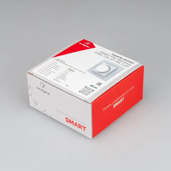 Фото #4 товара Панель SMART-P96-DIM-IN White (230V, 1.5A, 0-10V, Rotary, 2.4G) (Arlight, Пластик)