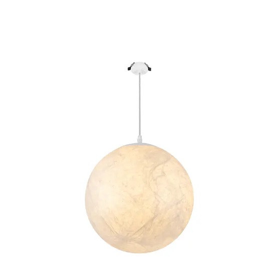 Фото #1 товара Светильник SP-SILKA-HANG-R300-7W Warm2700 (WH, 330 deg, 230V) (Arlight, IP20 Натуральный шелк, 3 года)
